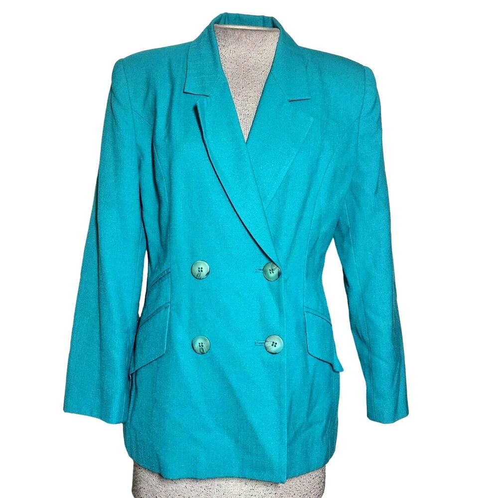 Blue Blazer Jacket Size 8 Petite